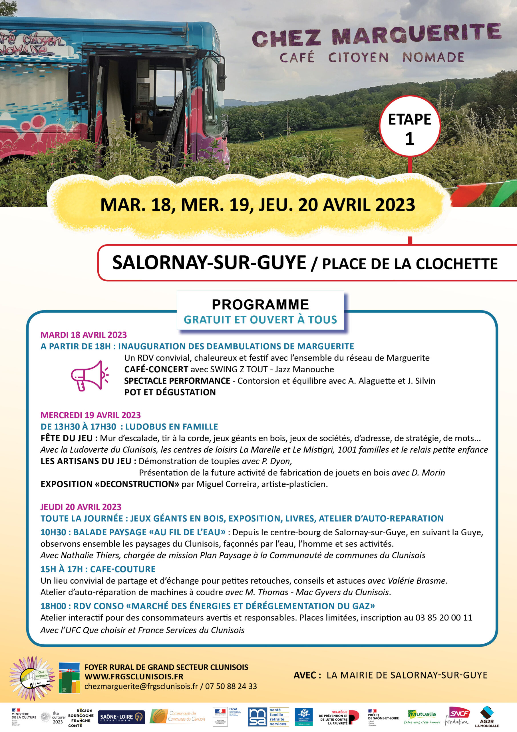 Chez Marguerite à Salornay-sur-Guye – Programme