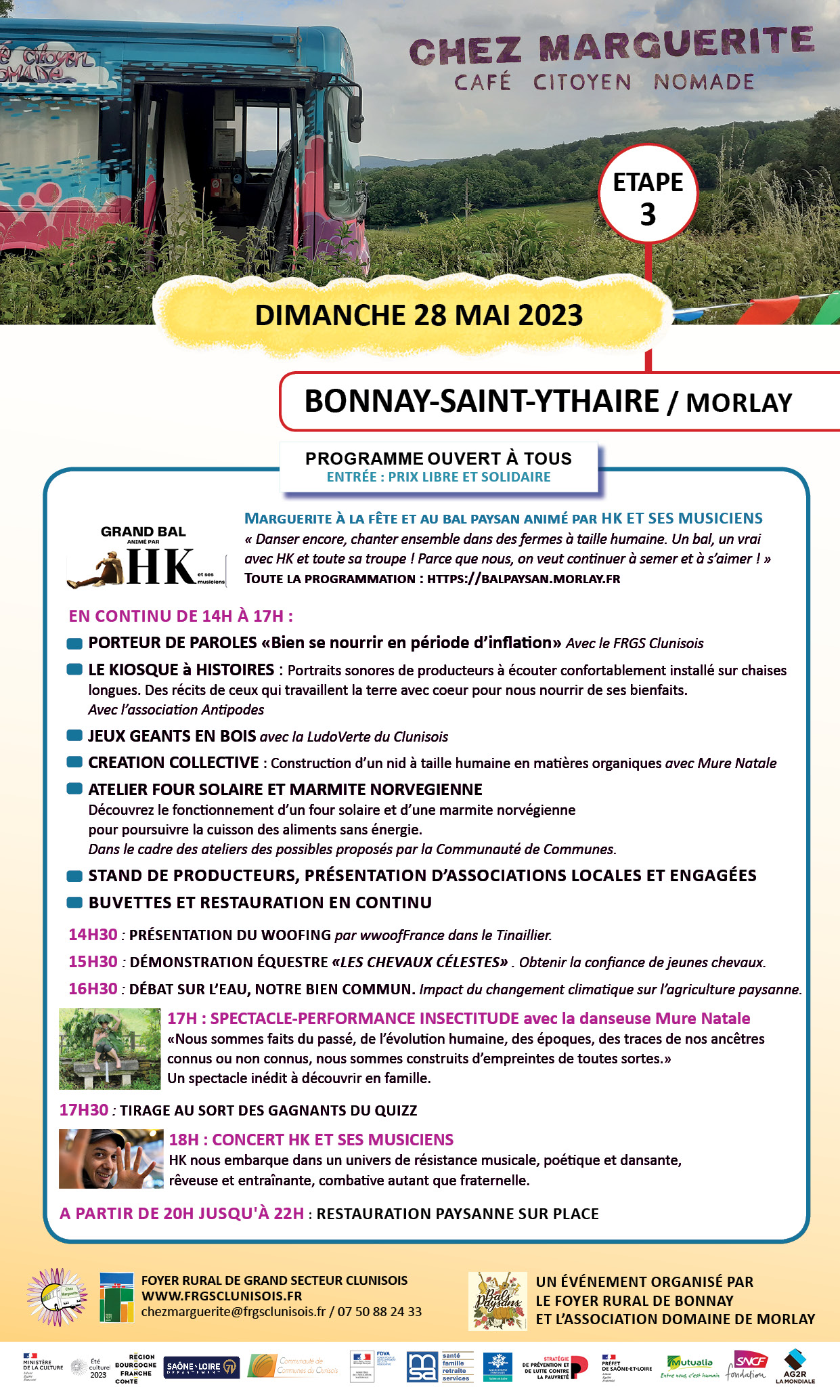 Chez Marguerite à Bonnay-Saint-Ythaire – Le programme