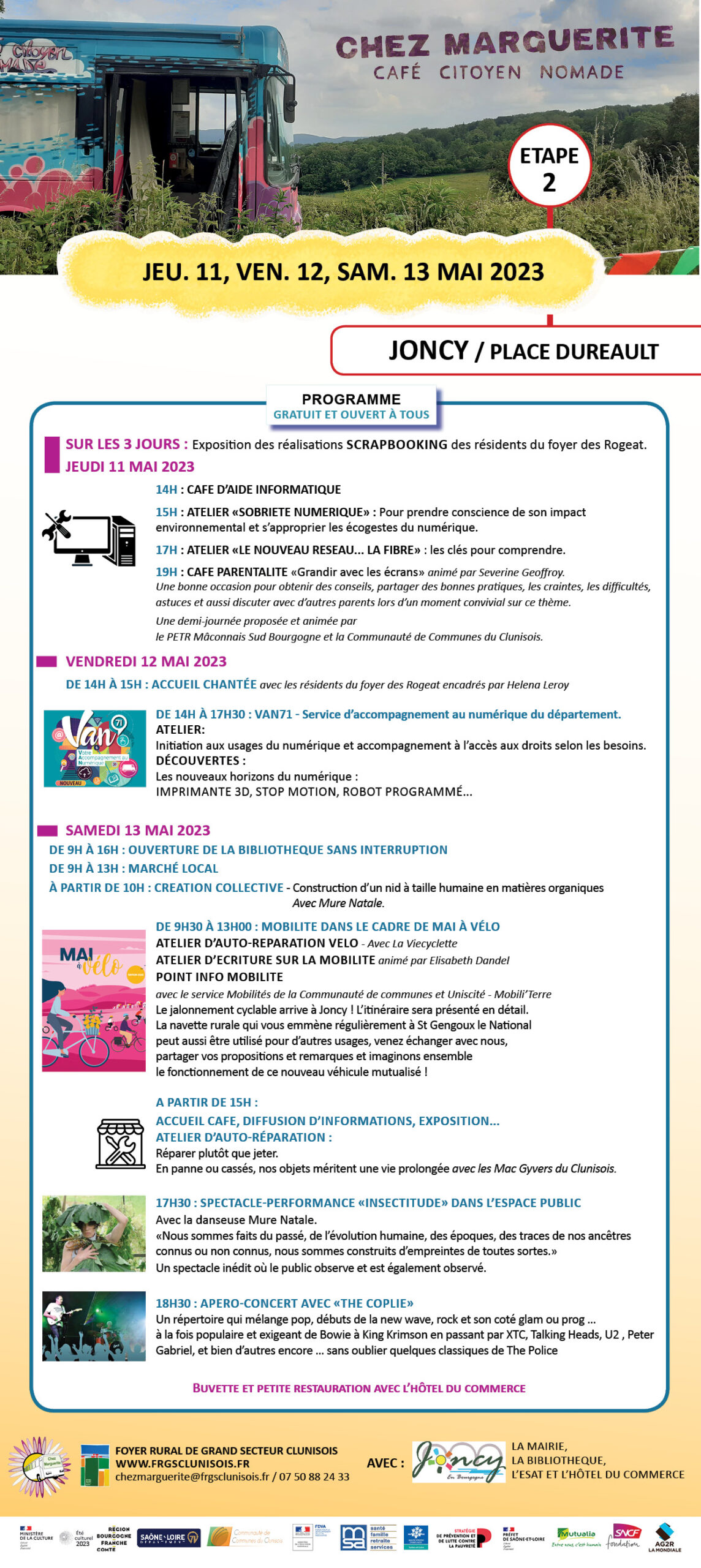 Chez Marguerite à Joncy – Programme