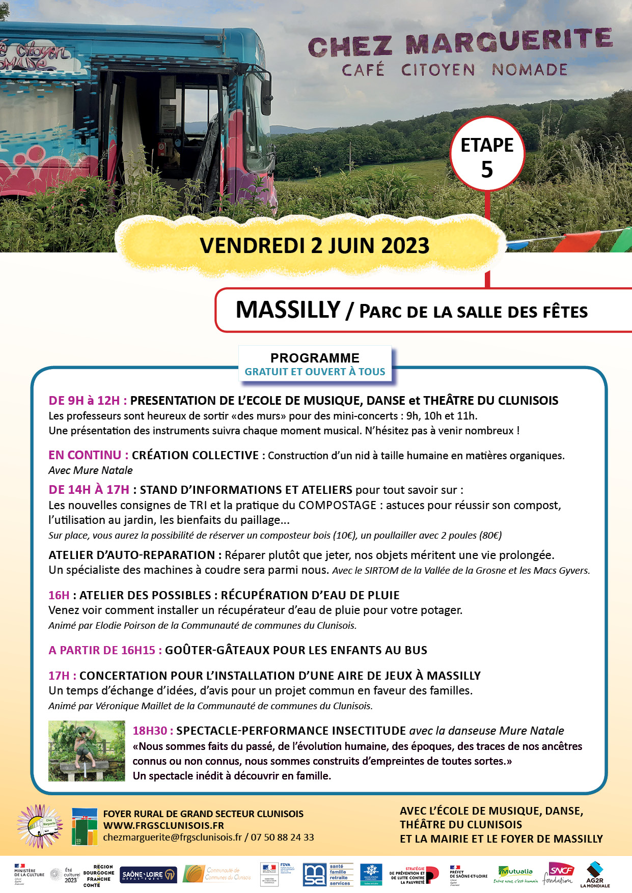Chez Marguerite à Massilly – Le programme