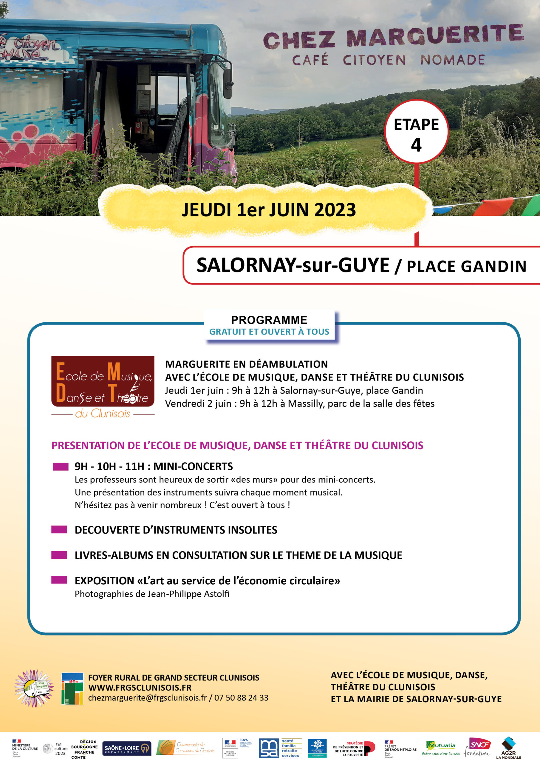 Chez Marguerite à Salornay – Le programme