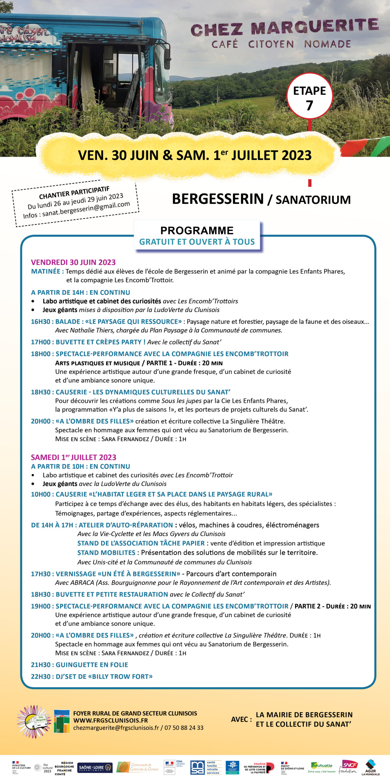 Chez Marguerite à Bergesserin – Le programme