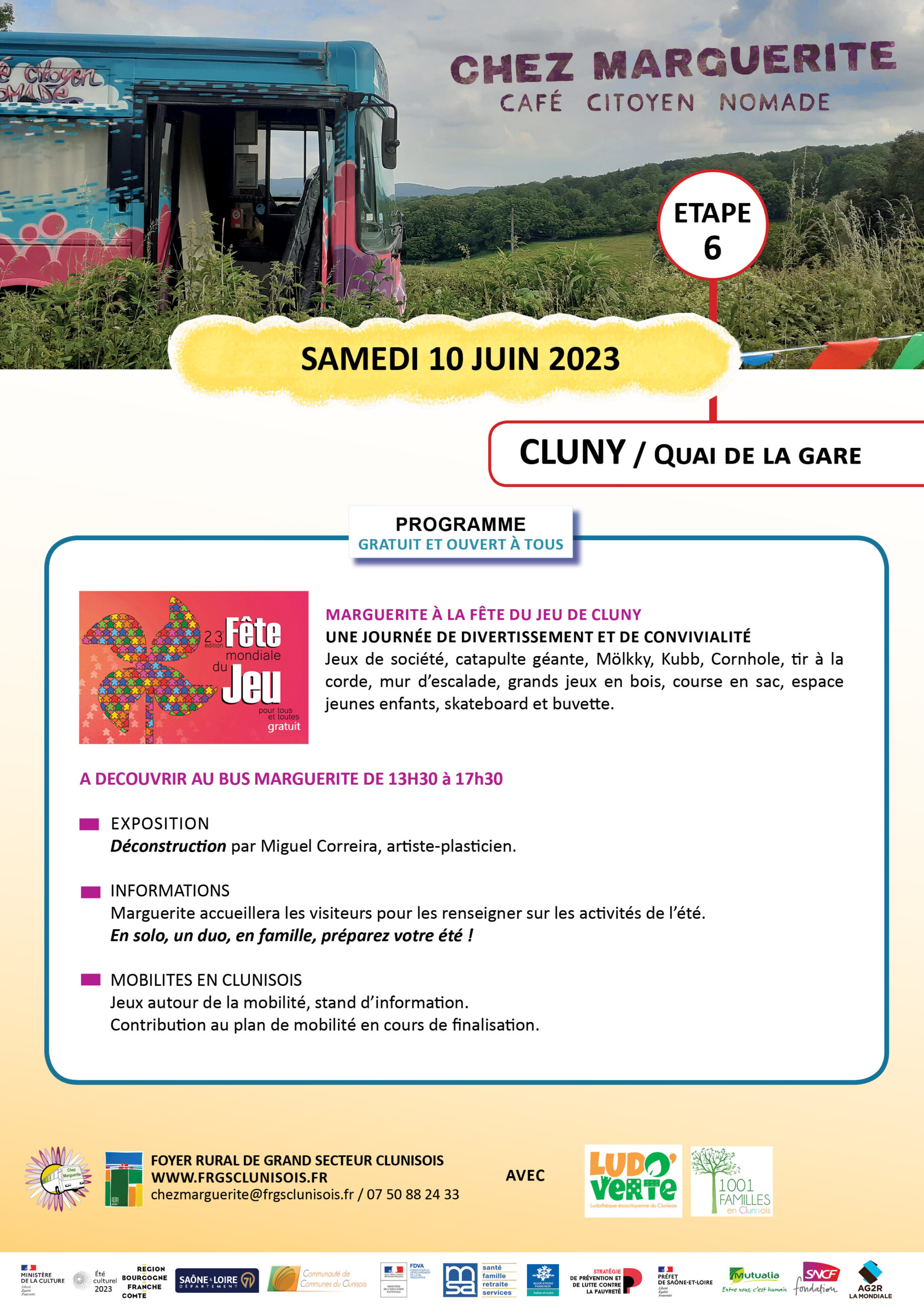 Chez Marguerite à la Fête du jeu de Cluny – Le programme