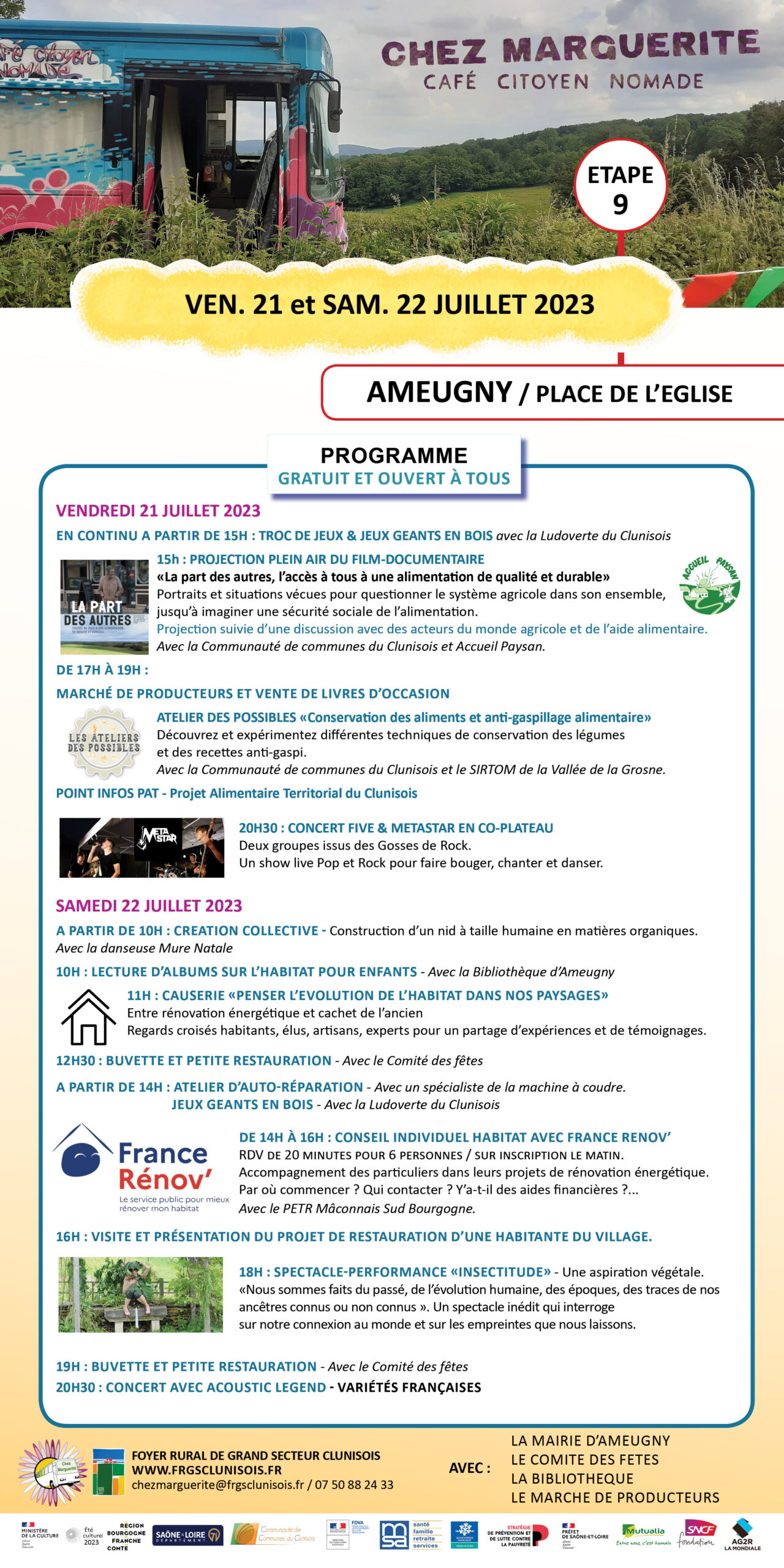 Chez Marguerite à Ameugny – Le Programme