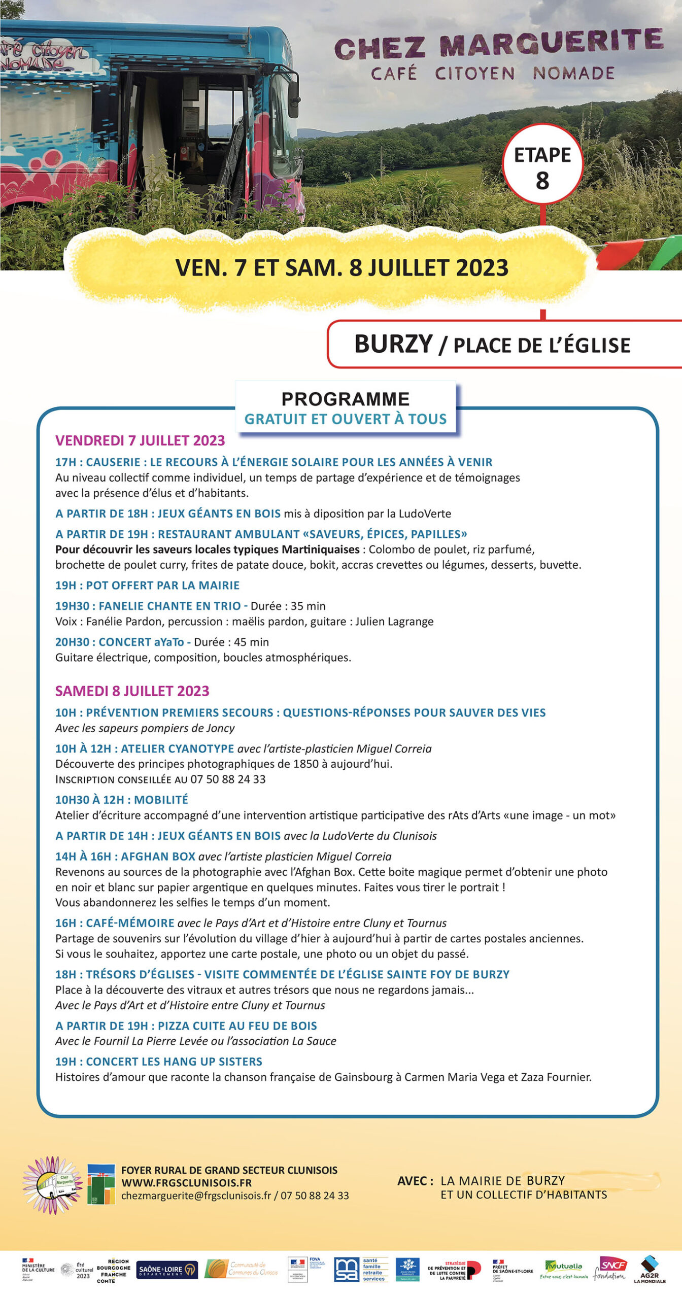 Chez Marguerite à Burzy – Le programme