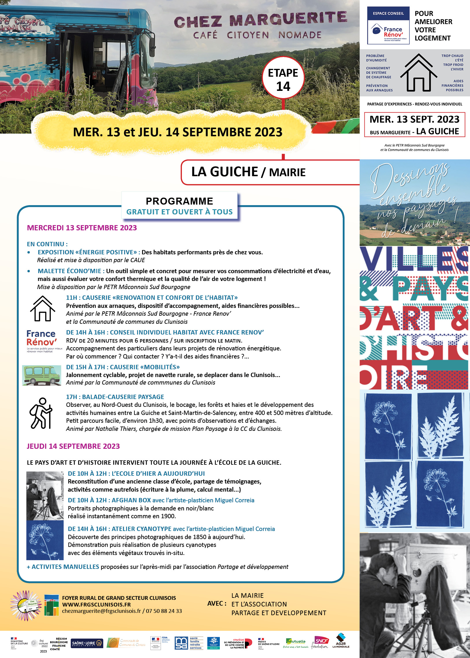 Chez Marguerite à La Guiche – Le programme