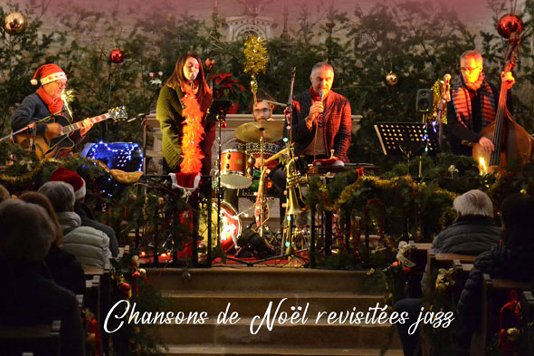 Un concert de Noël revisité jazz donné par la formation Blue Room à l’église de Saint-Ythaire
